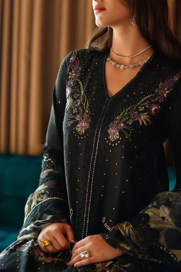 Mushq Luxury Un-Stitched 3pcs- OLIVIA- What U Wear