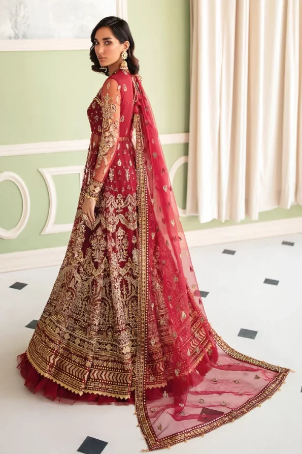 Afrozeh Luxury Embroidered Net Wedding Formals-Norah- What U Wear