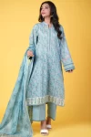 Zeen Stitched 3 Piece Printed Lawn- What U Wear