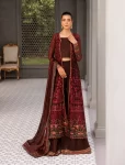 XENIA Fromals ESMEE- Embroidered Chiffon Unstitched 3Pc- What U Wear
