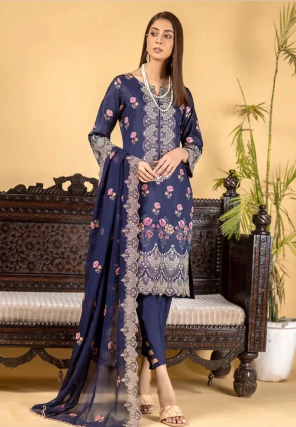 Manizay Zarlish Unstiched 3Pcs-01- What U Wear