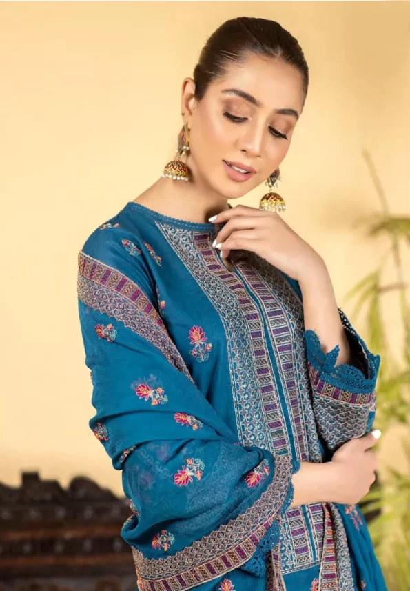 Manizay Zarlish Unstiched 3Pcs-01- What U Wear