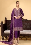 Manizay Zarlish Unstiched 3Pcs-01- What U Wear