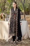 Adans Libas Blossom Embroidered Lawn Unstitched 3pcs- What U Wear