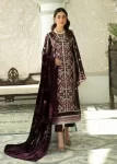 Parishay Unstitched 3pc Corduroy with Velvet Shawl-Kainaat A- What U Wear