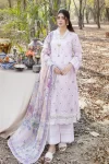 Adans Libas Blossom Embroidered Lawn Unstitched 3pcs- What U Wear