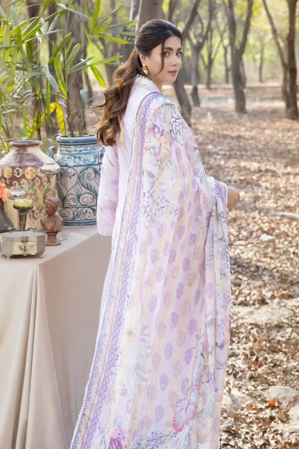 15Adans Libas Blossom Embroidered Lawn Unstitched 3pcs- What U Wear