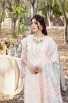 Adans Libas Blossom Embroidered Lawn Unstitched 3pcs- What U Wear