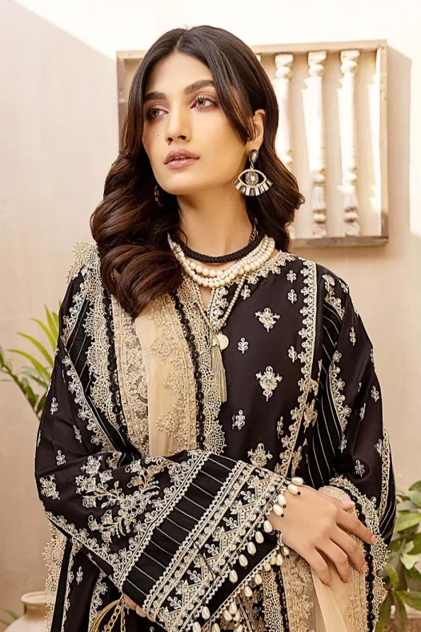 Adan Libas Elizabeth Luxury Unstitched Lawn 3Pcs- What U Wear
