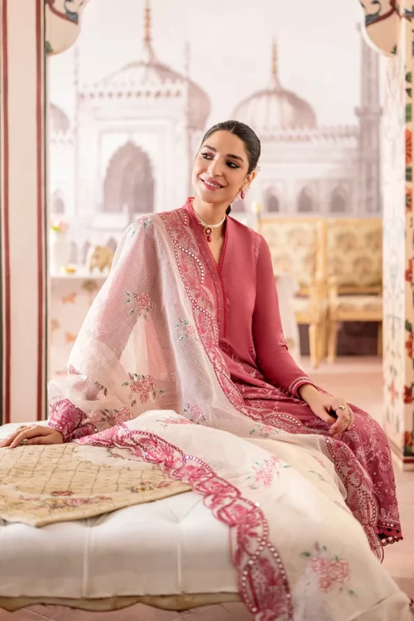 Cross Stitch ARNIT BLUSH-3pc Embroidered Lawn Suit- What U Wear