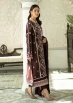 Parishay Unstitched 3pc Corduroy with Velvet Shawl-Kainaat A- What U Wear