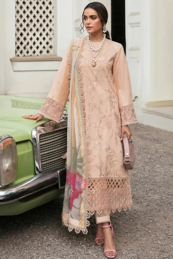 Afrozeh Lamhay Luxury Lawn 3pcs- What U Wear