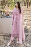 Adans Libas Blossom Embroidered Lawn Unstitched 3pcs- What U Wear