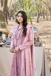 Adans Libas Blossom Embroidered Lawn Unstitched 3pcs- What U Wear