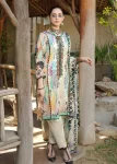Z.Prints Golden Stripes Voile Lawn Unstitched 3Pcs- What U Wear