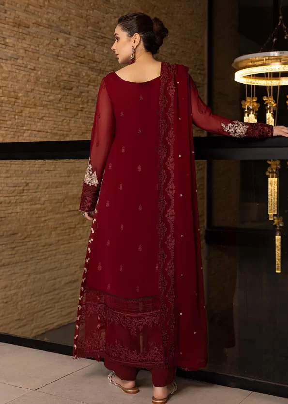 Azure Mookaite – Unstitched Chiffon 4pc Suit- What U Wear