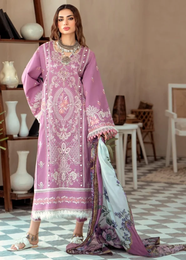 Bin Ilyas-3Piece Unstitched – Summer Lawn-912 -B- What U Wear