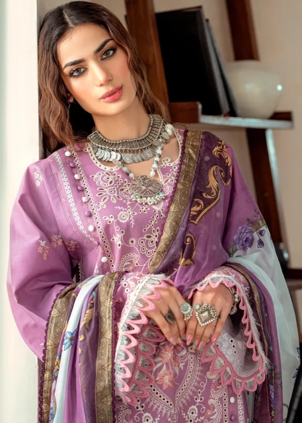 Bin Ilyas-3Piece Unstitched – Summer Lawn-912 -B- What U Wear