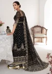 Meeral 149 Black Midnight -Unstitched Luxury Suit- What U Wear