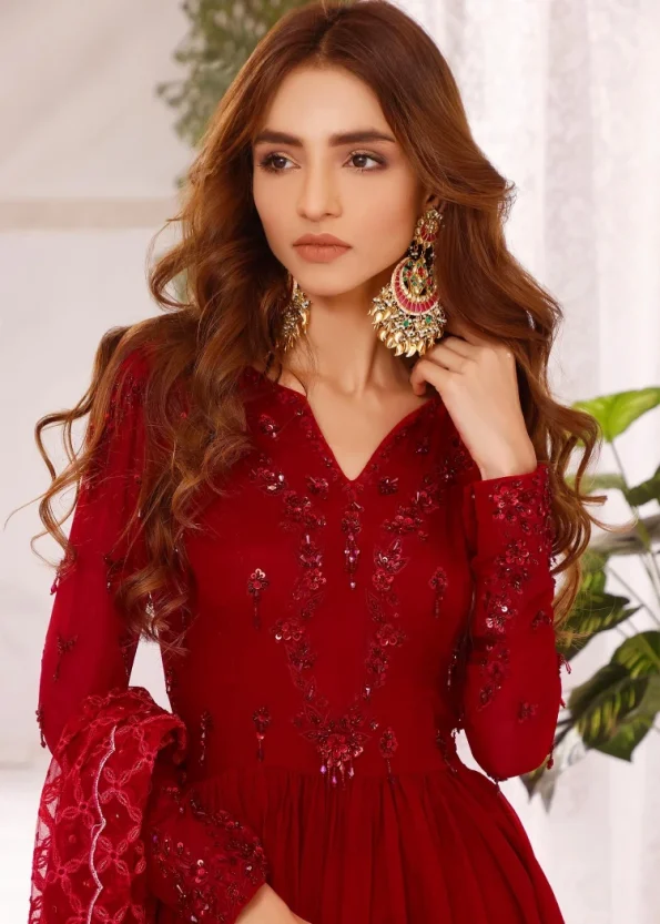Wajahat Mansoor -Ella -Red Luxury Pret- What U Wear