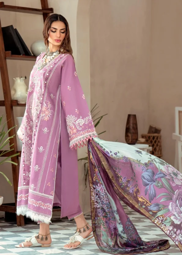 Bin Ilyas-3Piece Unstitched – Summer Lawn-912 -B- What U Wear