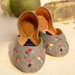 Dazzle GREY CRUSH- Khussa- What U Wear
