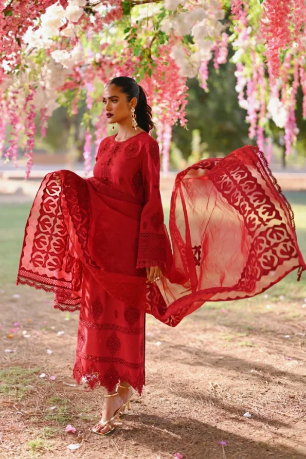 Qalamkar Luxury Chikan kari Embroidered ZARMINA- What U Wear