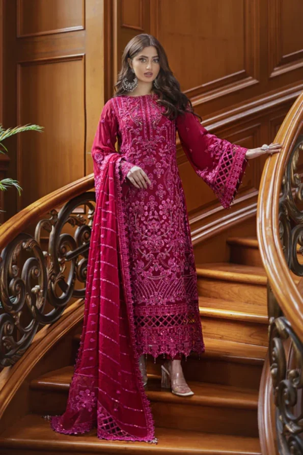 Emaan Adeel- ISHQ AATISH Luxury 3pc- MAISHA- What U Wear