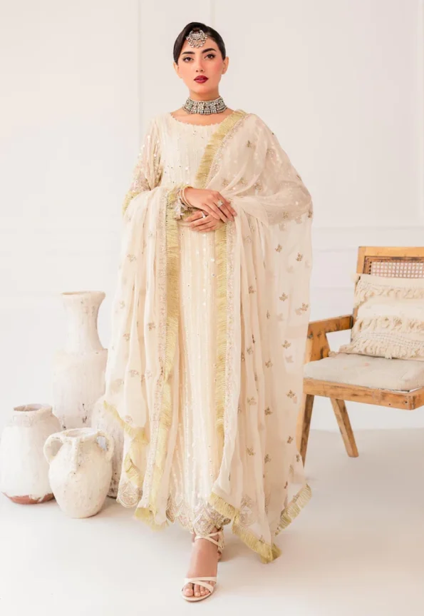 Charizma Unstitched Embroidered Chiffon-3-Pc CZP3-07- What U Wear