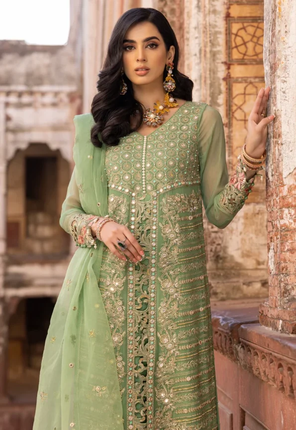 Charizma Unstitched Embroidered Chiffon-3-Pc DJW-07- What U Wear
