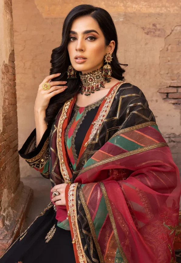 Charizma Unstitched Embroidered Chiffon-3-Pc DJW-04- What U Wear