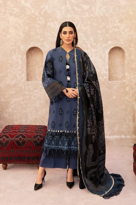 Ethnic Rozana Winter Embroidered Unstitched Suit-01- What U Wear