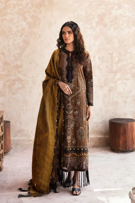 Ethnic Rozana Winter Embroidered Unstitched Suit-01- What U Wear.
