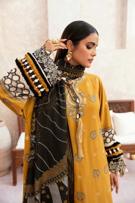 Ethnic Rozana Winter Embroidered Unstitched Suit-01- What U Wear.