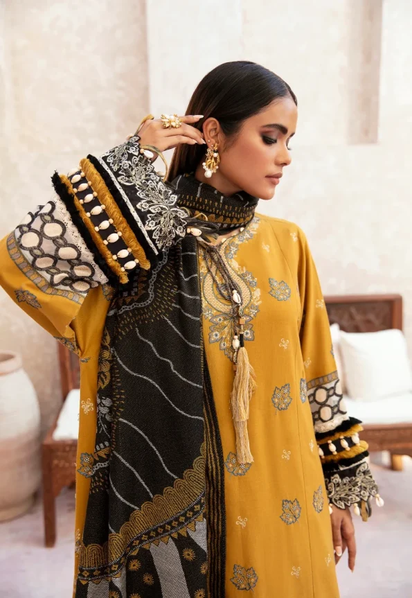Ethnic Rozana Winter Embroidered Unstitched Suit-01- What U Wear.