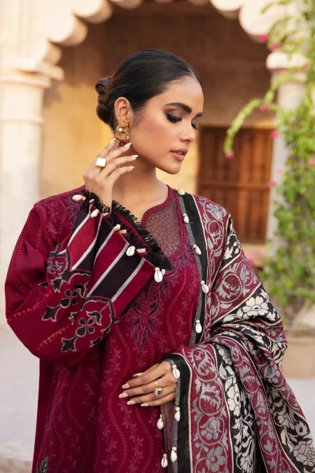 Ethnic Rozana Winter Embroidered Unstitched Suit-01- What U Wear.