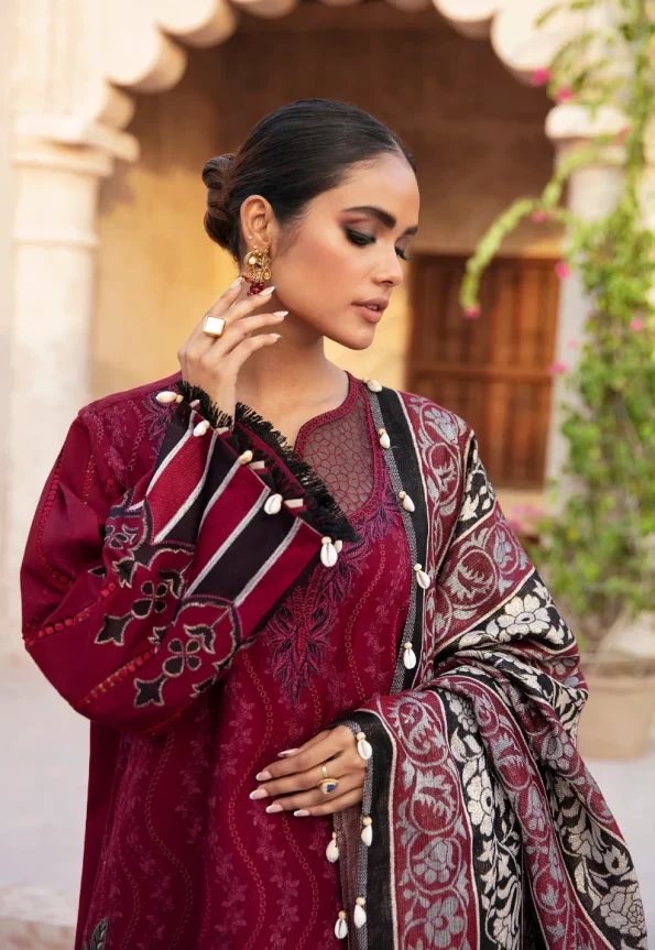 Ethnic Rozana Winter Embroidered Unstitched Suit-01- What U Wear.