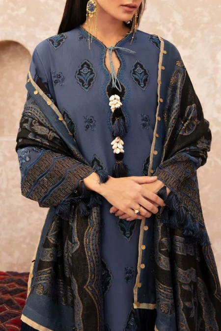 Ethnic Rozana Winter Embroidered Unstitched Suit-01- What U Wear