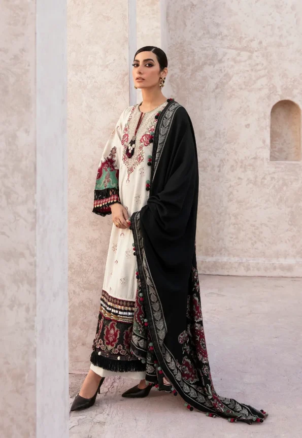 Ethnic Rozana Winter Embroidered Unstitched Suit-01- What U Wear.