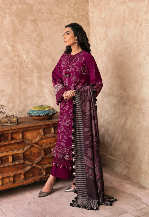 Ethnic Rozana Winter Embroidered Unstitched Suit-01- What U Wear.