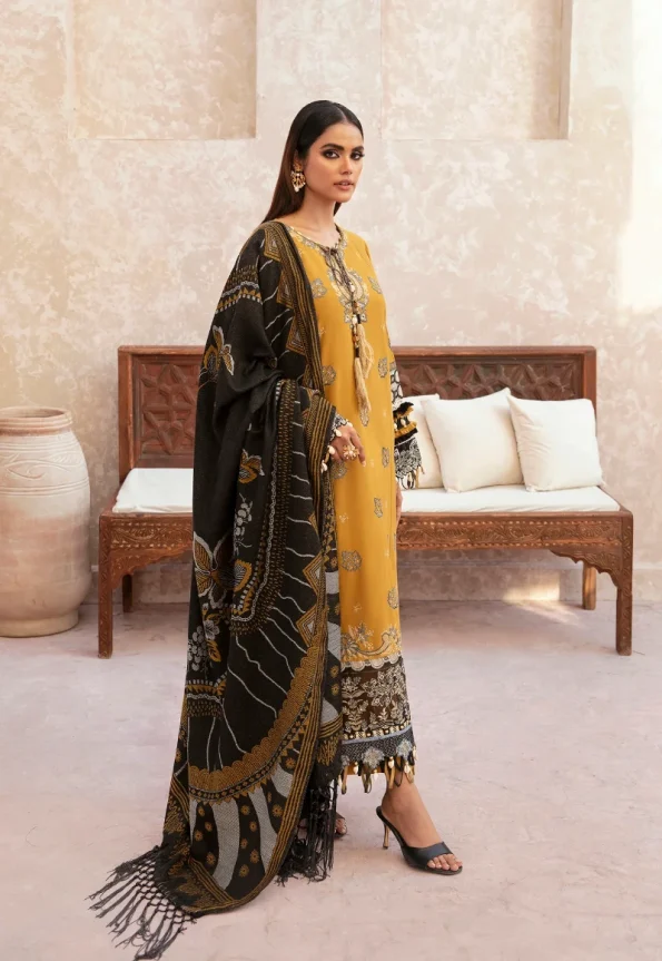 Ethnic Rozana Winter Embroidered Unstitched Suit-01- What U Wear.