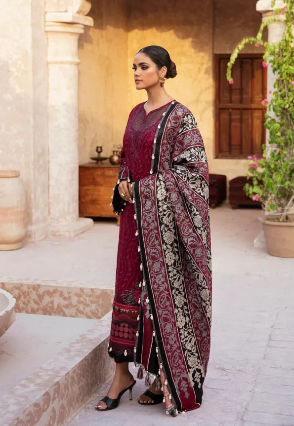 Ethnic Rozana Winter Embroidered Unstitched Suit-01- What U Wear.