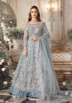 Maria.B Unstitched MBROIDERED | Ice Blue BD-2702
