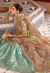 Maria.B Unstitched MBROIDERED -Salmon and Leaf Green-BD-2503