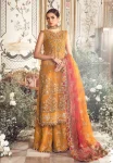 Maria.B Unstitched MBROIDERED | Mustard BD-2707