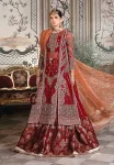 Maria.B Unstitched MBROIDERED | Maroon BD-2708