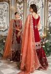 Maria.B Unstitched MBROIDERED | Maroon BD-2708