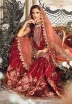 Maria.B Unstitched MBROIDERED | Maroon BD-2708