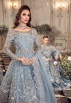 Maria.B Unstitched MBROIDERED | Ice Blue BD-2702