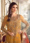 Maria.B Unstitched MBROIDERED | Mustard BD-2707